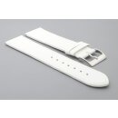 Feines flaches Easy-Klick Kalbsleder Uhrenarmband Modell Kuba-NL weiß 12 mm