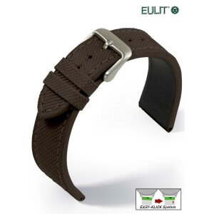 Eulit Easy-Klick Canvas Textil Uhrenarmband Modell Canvas mocca 20 mm