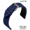 Eulit Easy-Klick Canvas Textil Uhrenarmband Modell Canvas navy-blau 22 mm