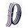 Nato-Nylon Durchzugs-Uhrenarmband Modell Textec blau-weiß-blau-rot 22 mm Nato Strap