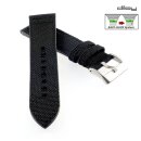 Diloy Easy-Klick Canvas Textil Uhrenarmband Modell Discover schwarz 24 mm