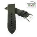 Diloy Easy-Klick Canvas Textil Uhrenarmband Modell Discover oliv-grün 24 mm