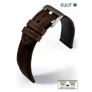 EULIT Easy-Klick Rindleder Uhrenarmband Modell Montreal wasserfest mocca 20 mm