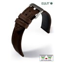EULIT Easy-Klick Rindleder Uhrenarmband Modell Montreal wasserfest mocca 22 mm