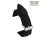 Easy-Klick Premium Silikon Uhrenarmband Modell Capri schwarz-schwarz 22 mm