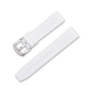 Silikon Uhrenarmband Modell Fortuna weiß 18 mm