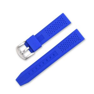Silikon Uhrenarmband Modell Fortuna blau 22 mm