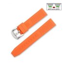 Easy-Klick Silikon Uhrenarmband Modell Fortuna orange 16 mm