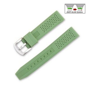 Easy-Klick Silikon Uhrenarmband Modell Fortuna grün 20 mm