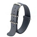 Nato-Nylon Durchzugs-Uhrenarmband Modell Textec grau 20...