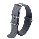 Nato-Nylon Durchzugs-Uhrenarmband Modell Textec grau 22...