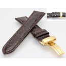 Kroko-Alligator Uhrenarmband Modell African-FS mocca 24...