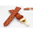 Kroko-Alligator Uhrenarmband Modell African-FS-G cognac...