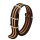 Nato-Nylon Durchzugs-Uhrenarmband Modell Textec schwarz-orange 20 mm Nato Strap