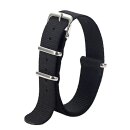 Nato-Nylon Durchzugs-Uhrenarmband Modell Textec schwarz...