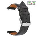 Easy-Klick Kalbsleder Uhrenarmband Modell Galotta schwarz...