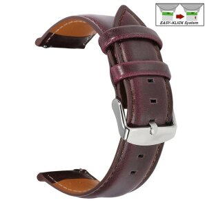 Easy-Klick Kalbsleder Uhrenarmband Modell Galotta bordeaux-rot 20 mm