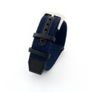 Canvas-Nylon Nato-Uhrenarmband Modell Tower blau 20 mm