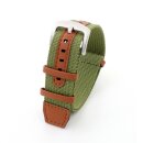 Canvas-Nylon Nato-Uhrenarmband Modell Tower grün 20 mm