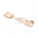 Premium Sicherheitsfaltschließe Edelstahl rosegold matt gebürstet Modell Ramp 18 mm