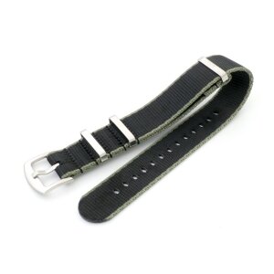 GEO-Straps Nato Nylon Uhrenarmband Modell Nitro schwarz-grün 20 mm