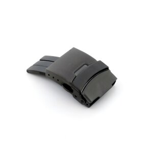 Premium Sicherheitsfaltschließe Edelstahl schwarz matt gebürstet Modell Ramp 20 mm