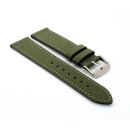 Canvas-Nylon Textil Uhrenarmband Modell Oxfort grün 21 mm, wasserfest