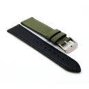 Canvas-Nylon Textil Uhrenarmband Modell Oxfort grün 21 mm, wasserfest