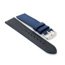 Canvas-Nylon Textil Uhrenarmband Modell Oxfort blau 22 mm, wasserfest