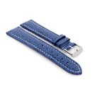 Echt Haifisch Uhrenarmband Modell Poseidon-XL ozeanblau 22 mm, XL-extralang
