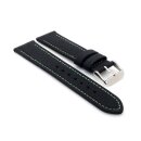 Easy-Klick Canvas-Nylon Textil Uhrenarmband Modell Oxfort schwarz-grün 20 mm, wasserfest