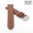 Echt Haifisch Easy-Klick Uhrenarmband Modell Poseidon-NL hellbraun 20 mm, Normallänge