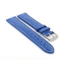 Echt Haifisch Easy-Klick Uhrenarmband Modell Poseidon-XL königsblau 18 mm, XL-extralang