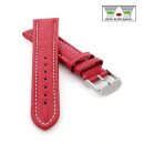 Echt Haifisch Easy-Klick Uhrenarmband Modell Poseidon-XL rot 22 mm, XL-extralang