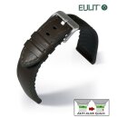 Eulit Easy-Klick Hybrid Silikon-Leder Uhrenarmband Modell Eutec-Waterproof mocca 24 mm