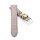 Fluco Limited-Edition echt Krokodil Uhrenarmband Modell Burma hell-grau 19 mm
