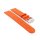 Perforiertes Easy-Klick Leder-Uhrenarmband Modell Golfing orange 18 mm