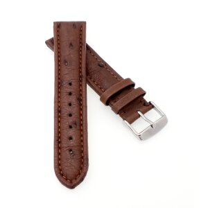 Echt Strauß Uhrenarmband Modell Liberty mocca 22 mm