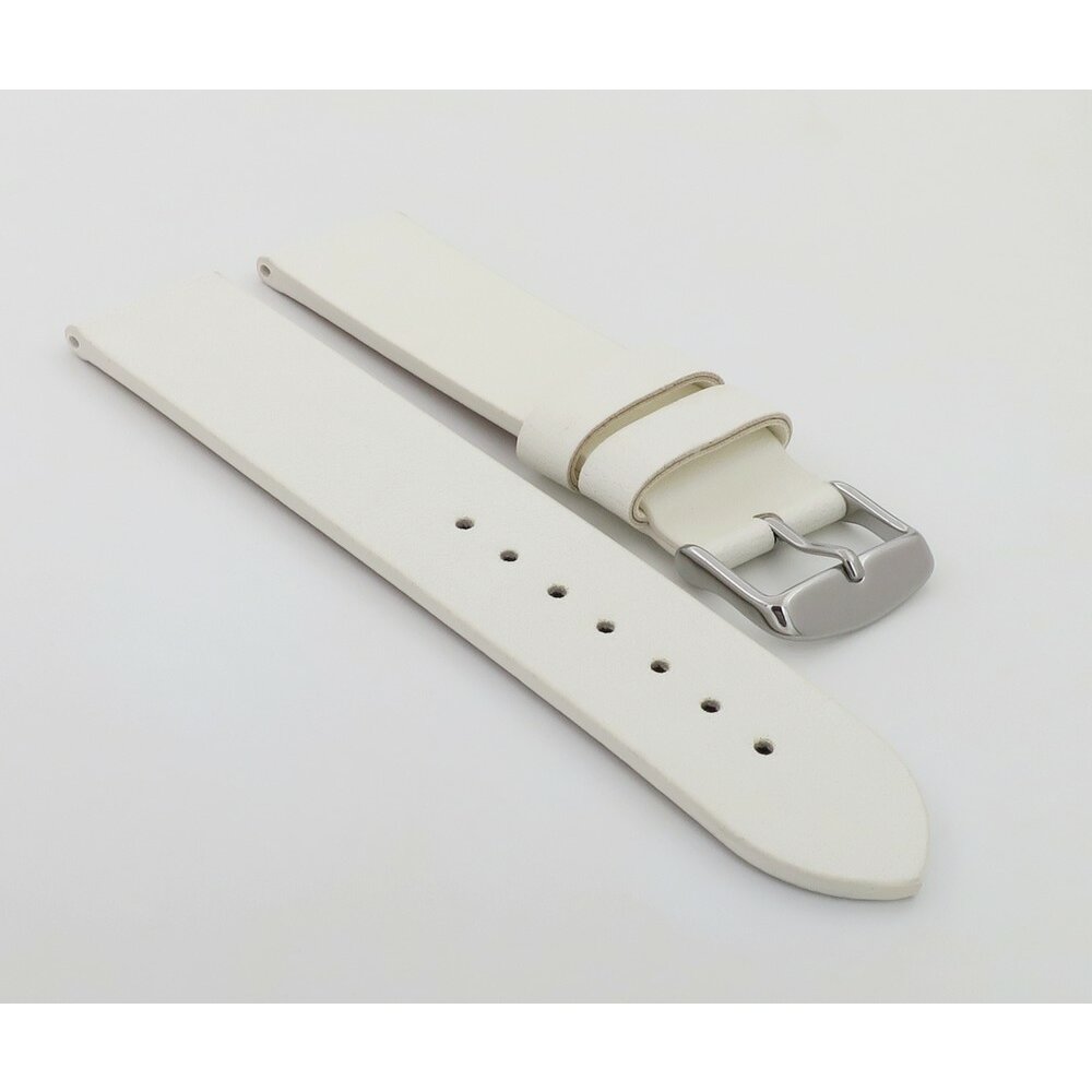Feines Alligator Uhrenarmband Modell Condor weiß 19 mm 