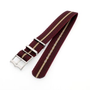 Nato Nylon Uhrenarmband Modell Luxor-S rot-beige 20 mm, komp. Tudor