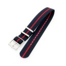 Nato Nylon Uhrenarmband Modell Luxor-S blau-rot 22 mm,...