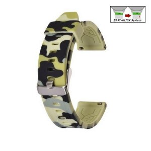 Easy-Klick Camouflage Silikon Uhrenarmband Modell Jungle fresh-grün 22 mm