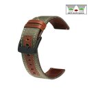 Canvas-Nylon-Leder Textil Uhrenarmband Modell Alabama...