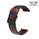 Canvas-Nylon-Leder Textil Uhrenarmband Modell Alabama...