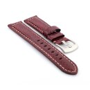 Echt Python-Schlange Uhrenarmband Modell Python-Chrono bordeaux-rot 24 mm