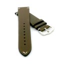 Premium Wachs-Leder Uhrenarmband Modell Petros khaki braun-grün 18 mm