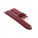 Premium Wachs-Leder Uhrenarmband Modell Petros rot 20 mm