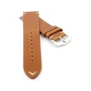 Premium Wachs-Leder Uhrenarmband Modell Petros cognac 24 mm