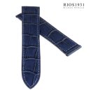 Alligator Ersatz-Uhrenarmband für Cartier Tank-XS blau 16/14 mm für Faltschließe