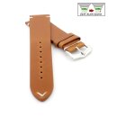 Easy-Klick Premium Wachs-Leder Uhrenarmband Modell Petros cognac 18 mm